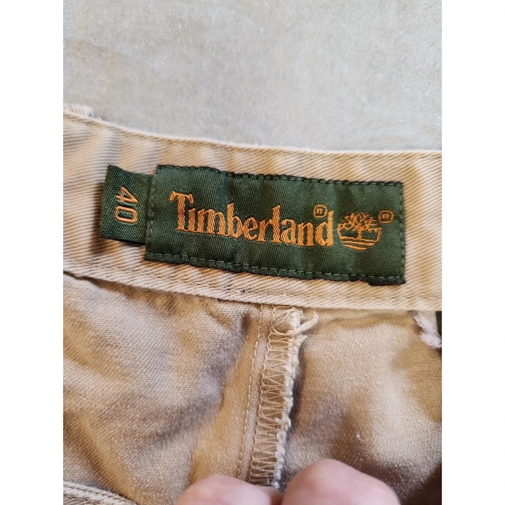 Men's Timberland Relaxed Fit Khaki Cargo Shorts 40 Nice